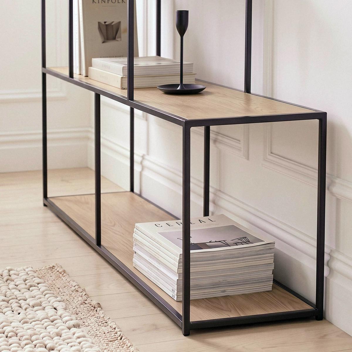 BÜCHERREGAL im Treppen-Design - L160 x H157 cm - Colorado - Schwarz, Holzwerkstoff (30/157/11cm) - Calicosy