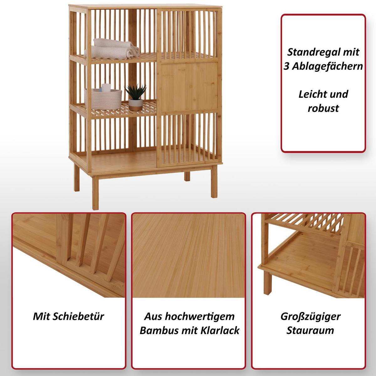 STANDREGAL Braun - Braun, Holz (80/115/45cm) - MCW