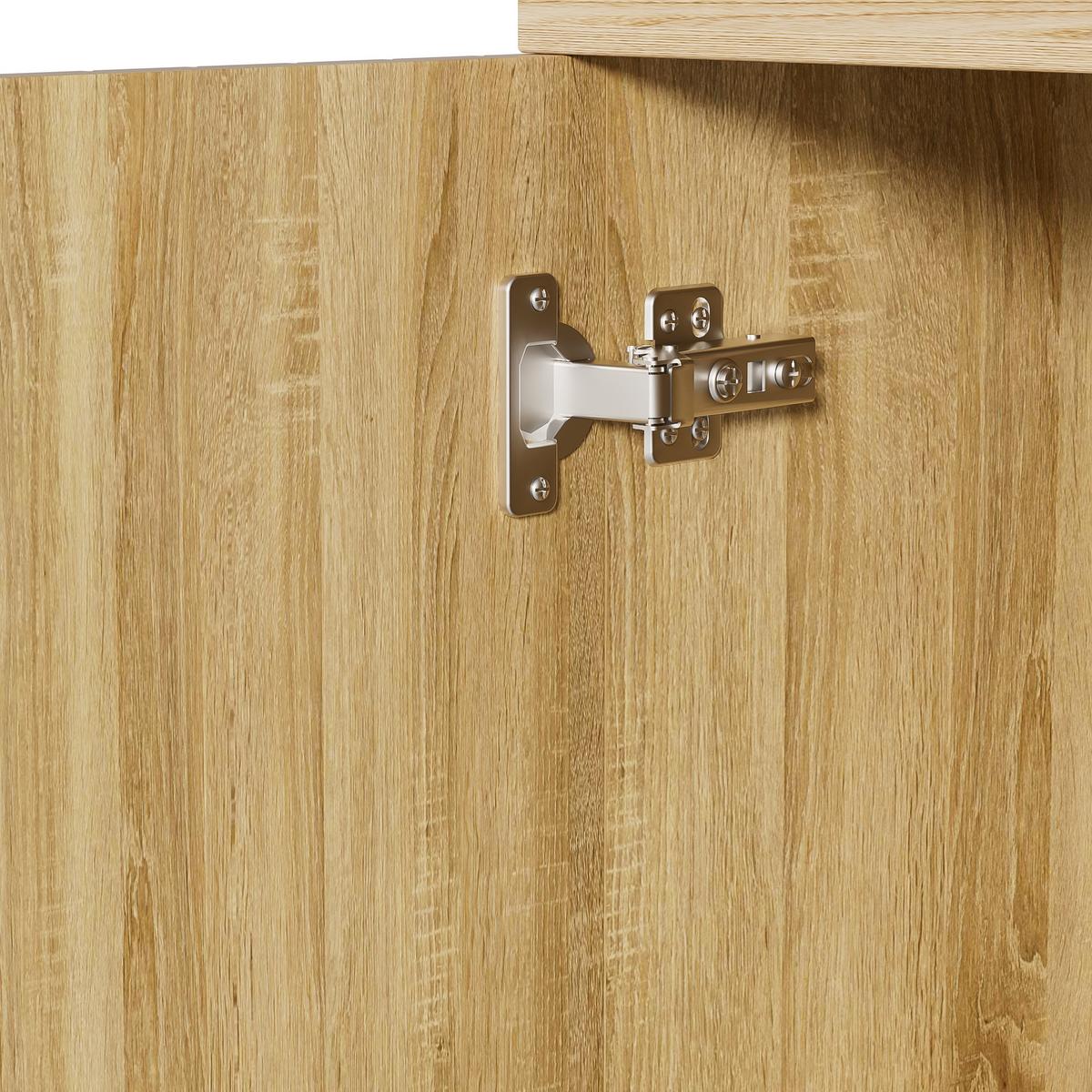 SIDEBOARD holz-optik mit 4 türen & 4 schubladen - Naturfarben, Holzwerkstoff (160/94/36cm) - Urban Meuble