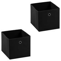FALTBOX ELA 2er-Set schwarz - Schwarz, Textil (27/27/27cm) - IDIMEX