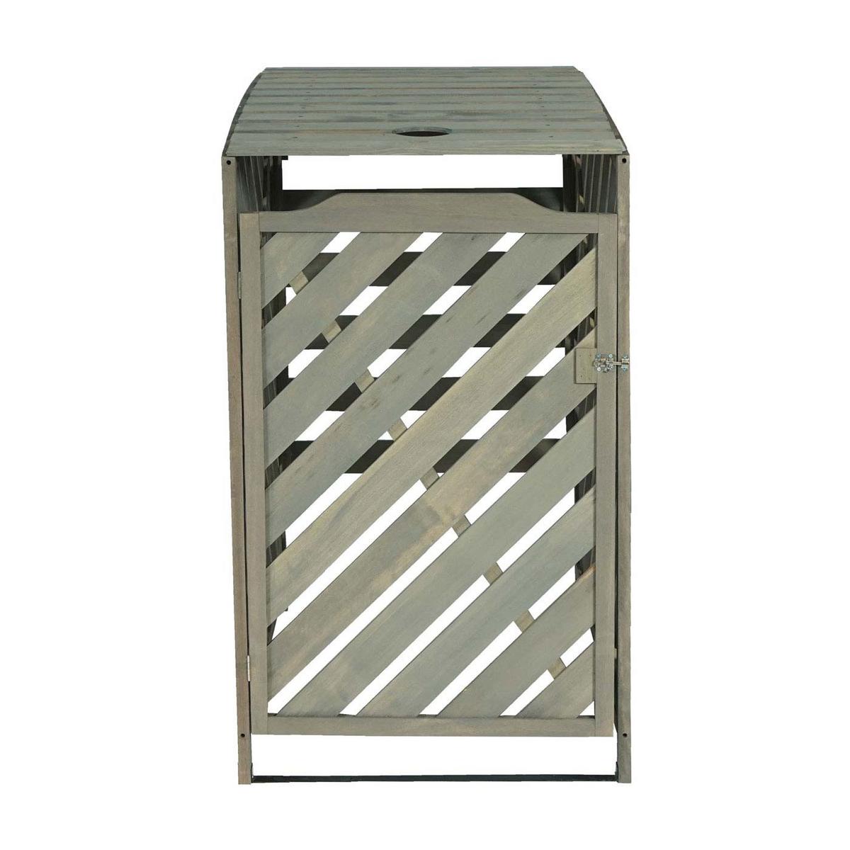 MÜLLTONNENBOX ERWEITERUNG Grau - Grau, Holz (68/120/98cm) - MCW