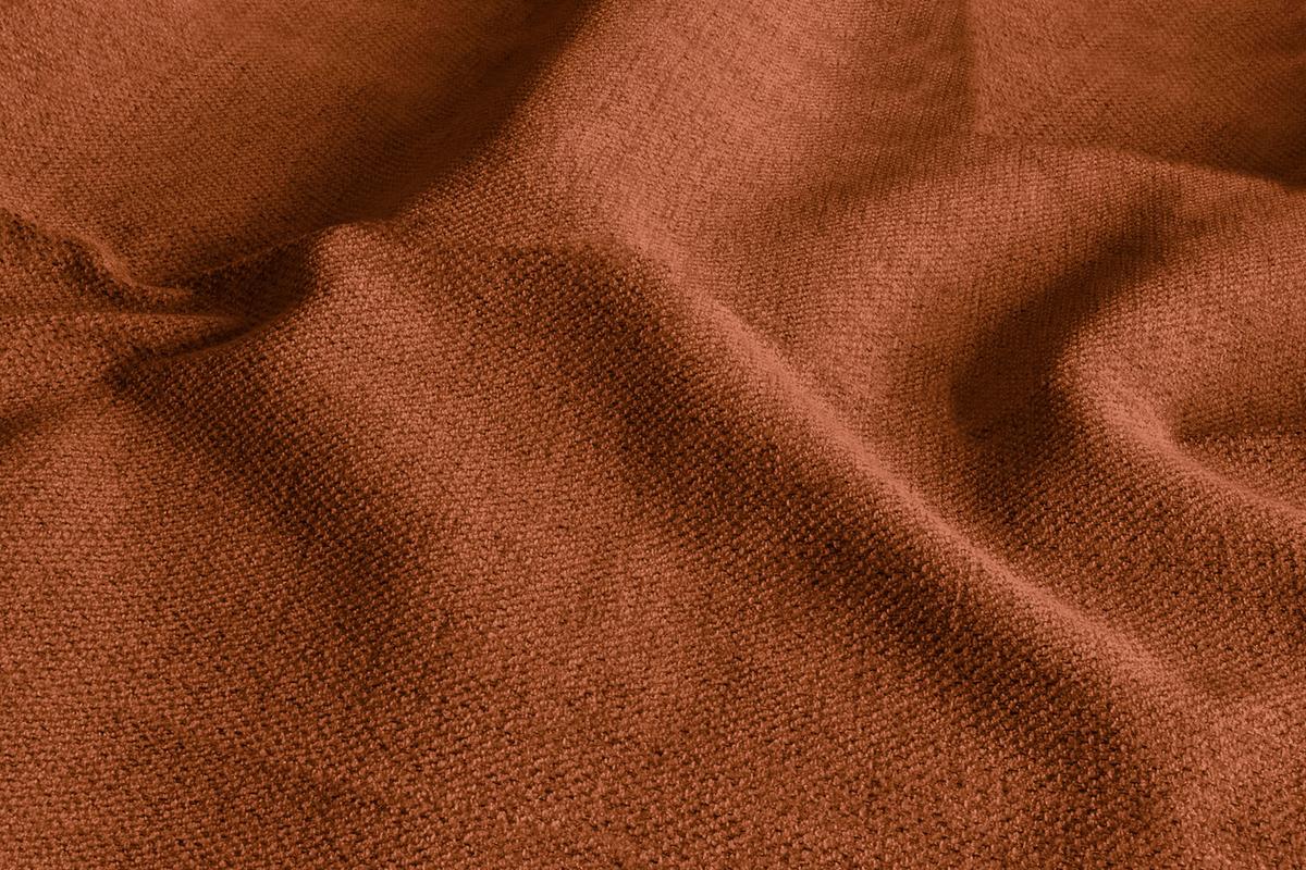 ECKSOFA VERONA 3-Sitzer rechts, Orange - Schwarz/Orange, Holz/Textil (224/173cm) - Courtois Laville