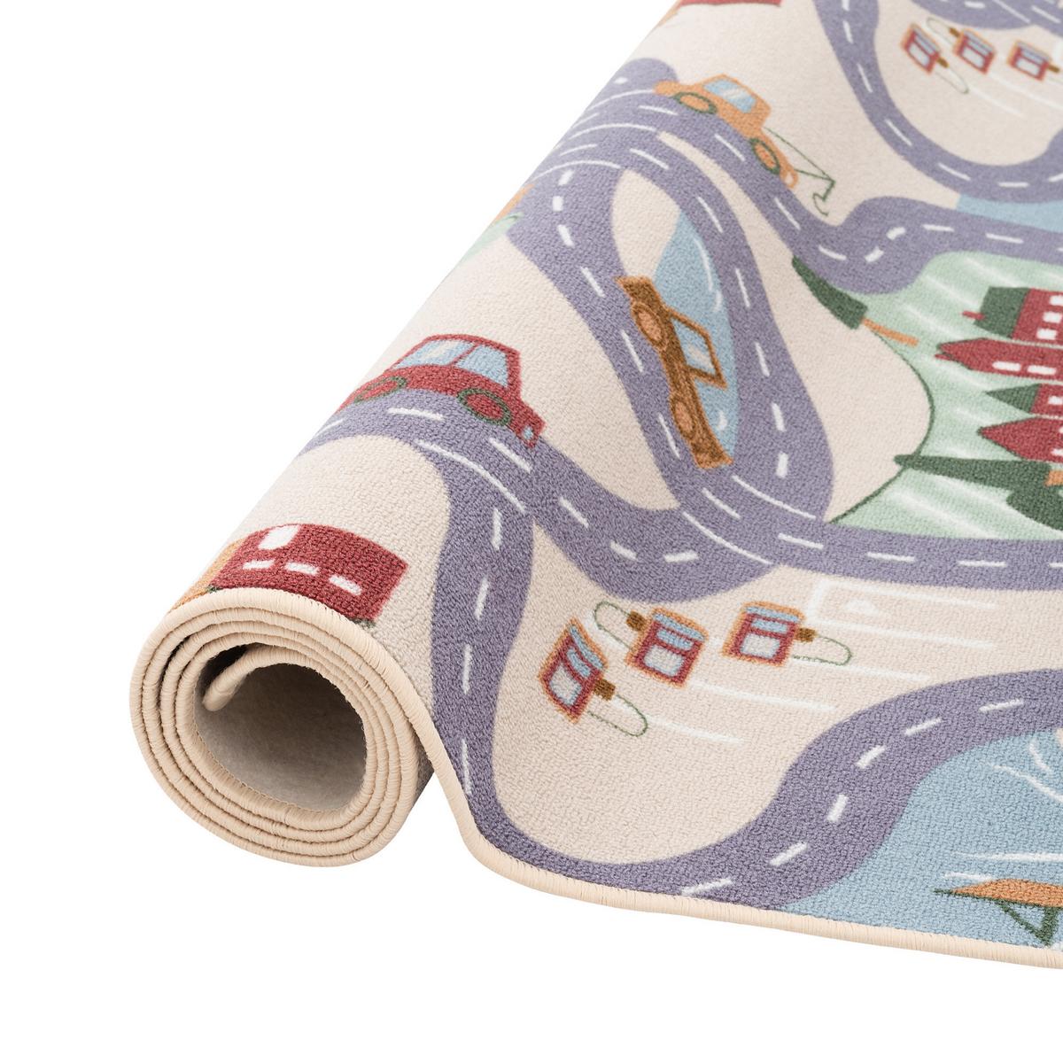 KINDER SPIEL STRASSENTEPPICH - Beige, Textil (160/200cm) - Snapstyle