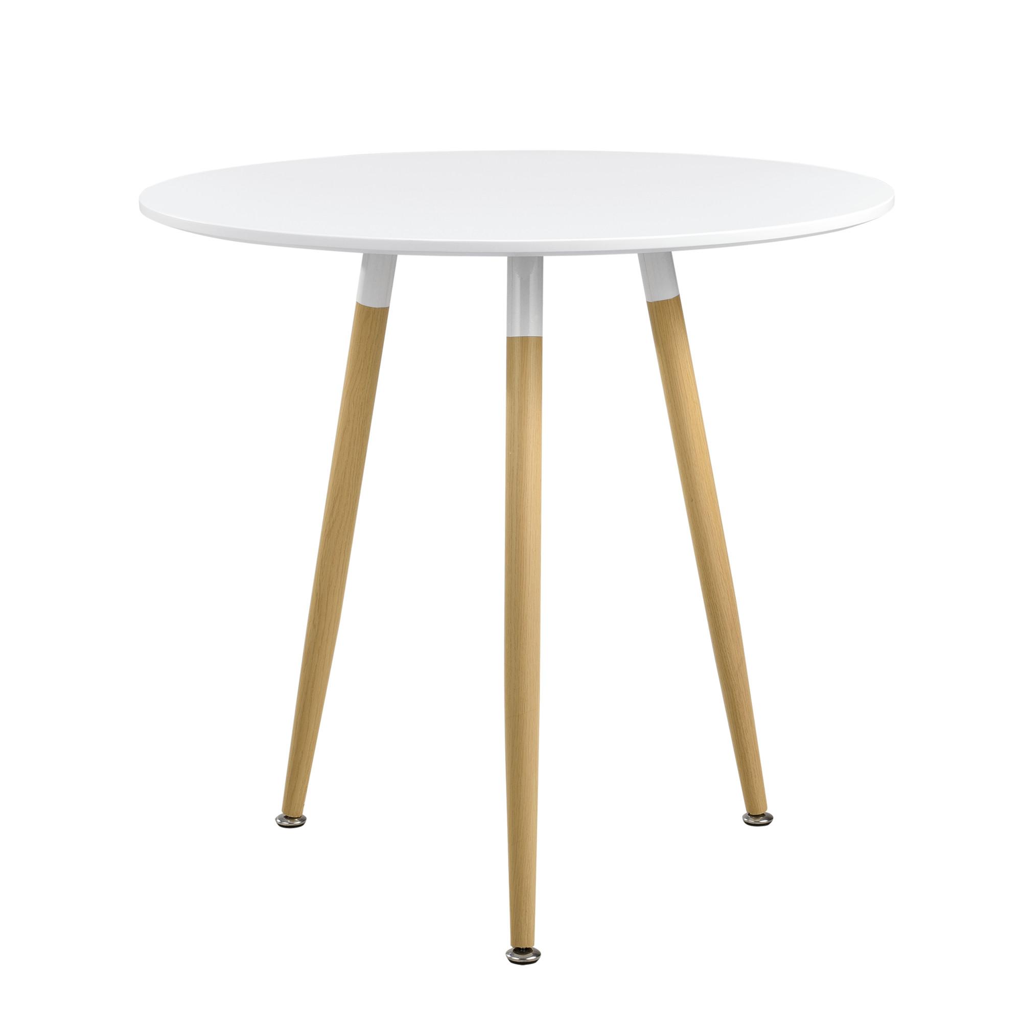 ESSTISCH Camille - Weiß, Holzwerkstoff (80/80/75cm) - [en.casa]