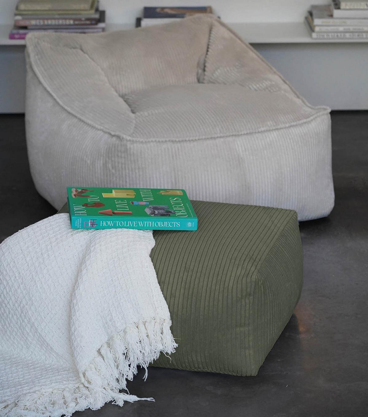 POUF Der Ruhestifter - Grün, Textil (65/35/55cm) - Mokebo