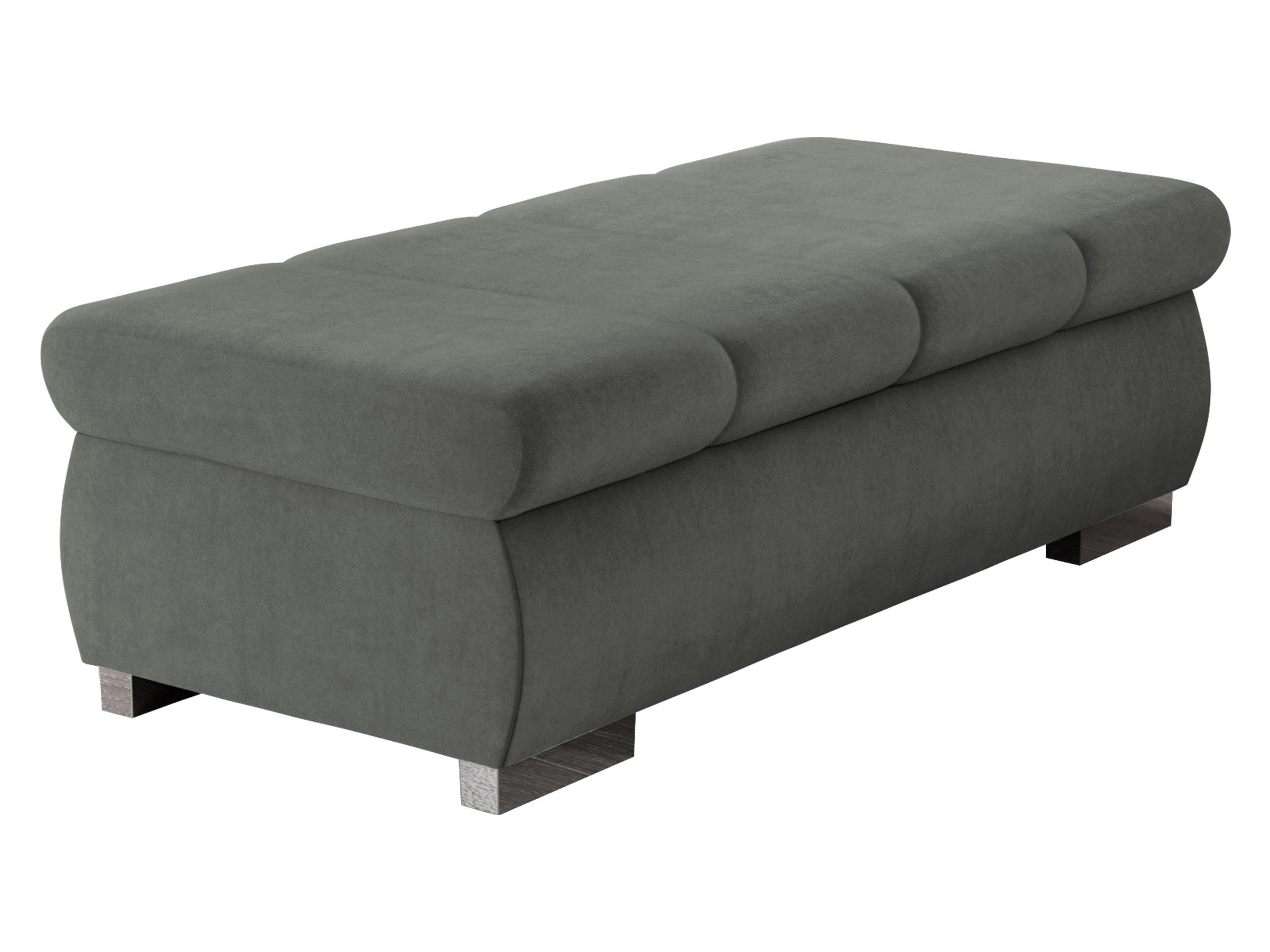 POLSTERHOCKER Bangkok Groß - Silberfarben/Grau, Holz/Kunststoff (120/39/60cm) - MIRJAN24