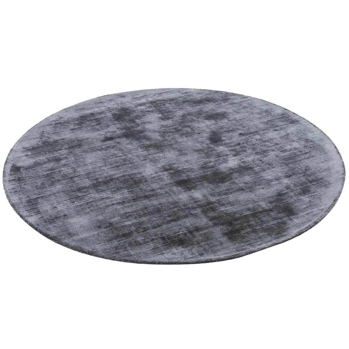 LUXUS DESIGNER TEPPICH ROMA RUND - Anthrazit, Textil (120/120cm) - Pergamon