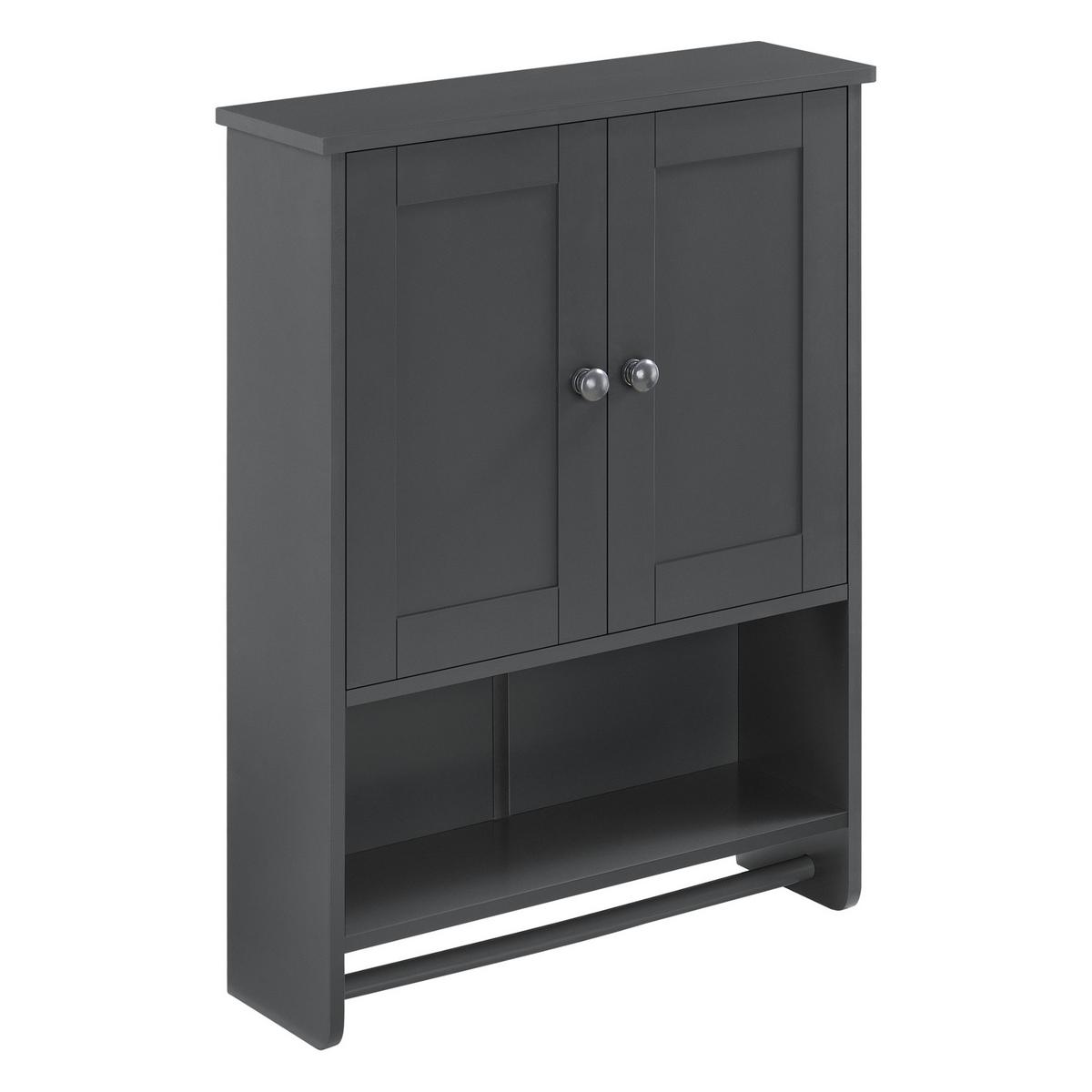 HÄNGESCHRANK Steyr - Dunkelgrau, Holzwerkstoff (48.7/65/14.5cm) - [en.casa]