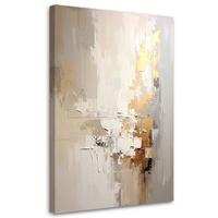 LEINWANDBILDER, Moderne Abstrakt in Beige - Grau, Textil (20/30cm) - Feeby