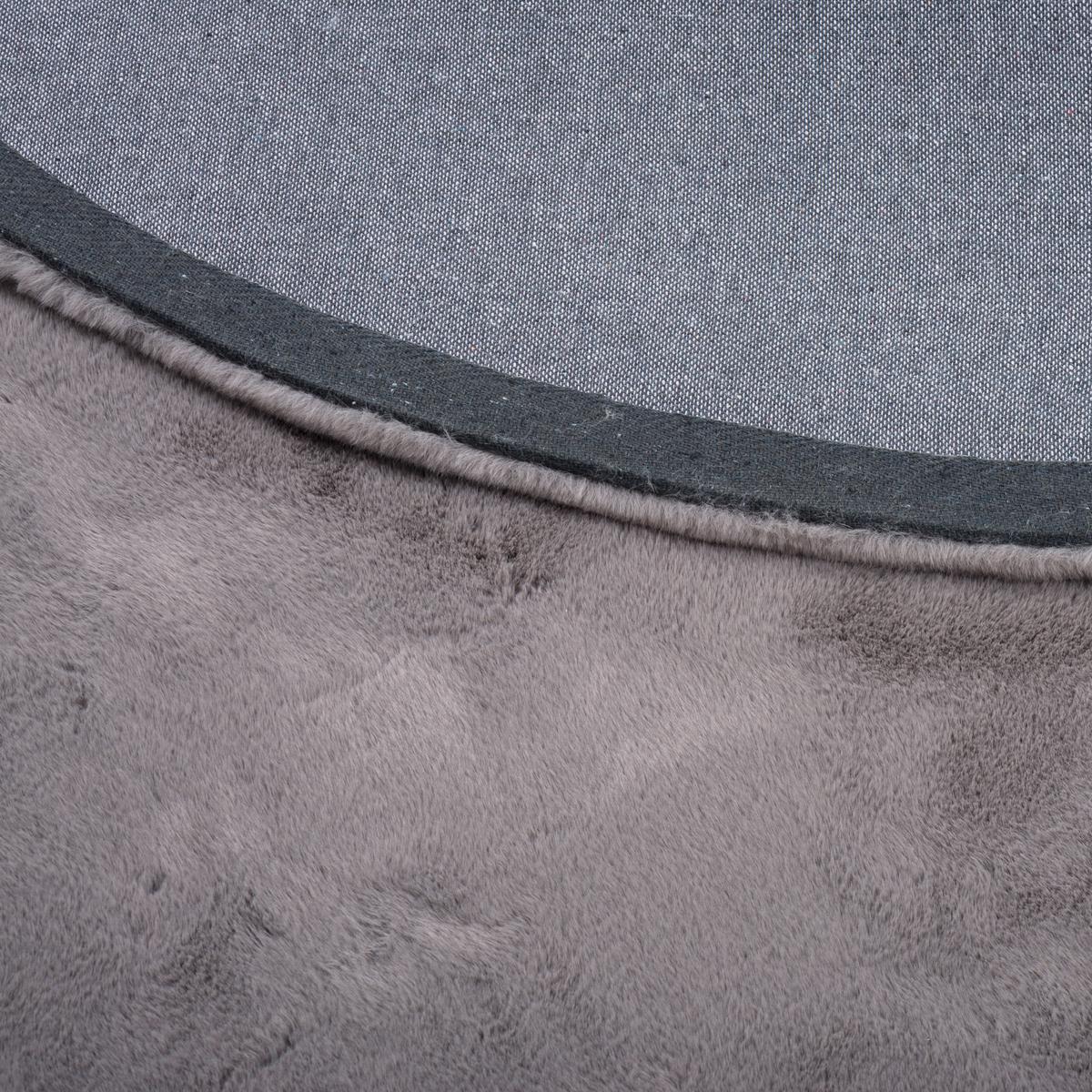 FELLTEPPICH LUXUS SUPER SOFT PLUSH RUND - Grau, Textil (80/80cm) - Pergamon
