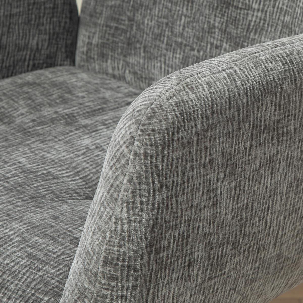 SESSEL Drehbar Loungesessel mit Armlehne, Wolle-Leinenoptik, Dunkelgrau - Dunkelgrau, Kunststoff (61/88/60cm) - HOMCOM