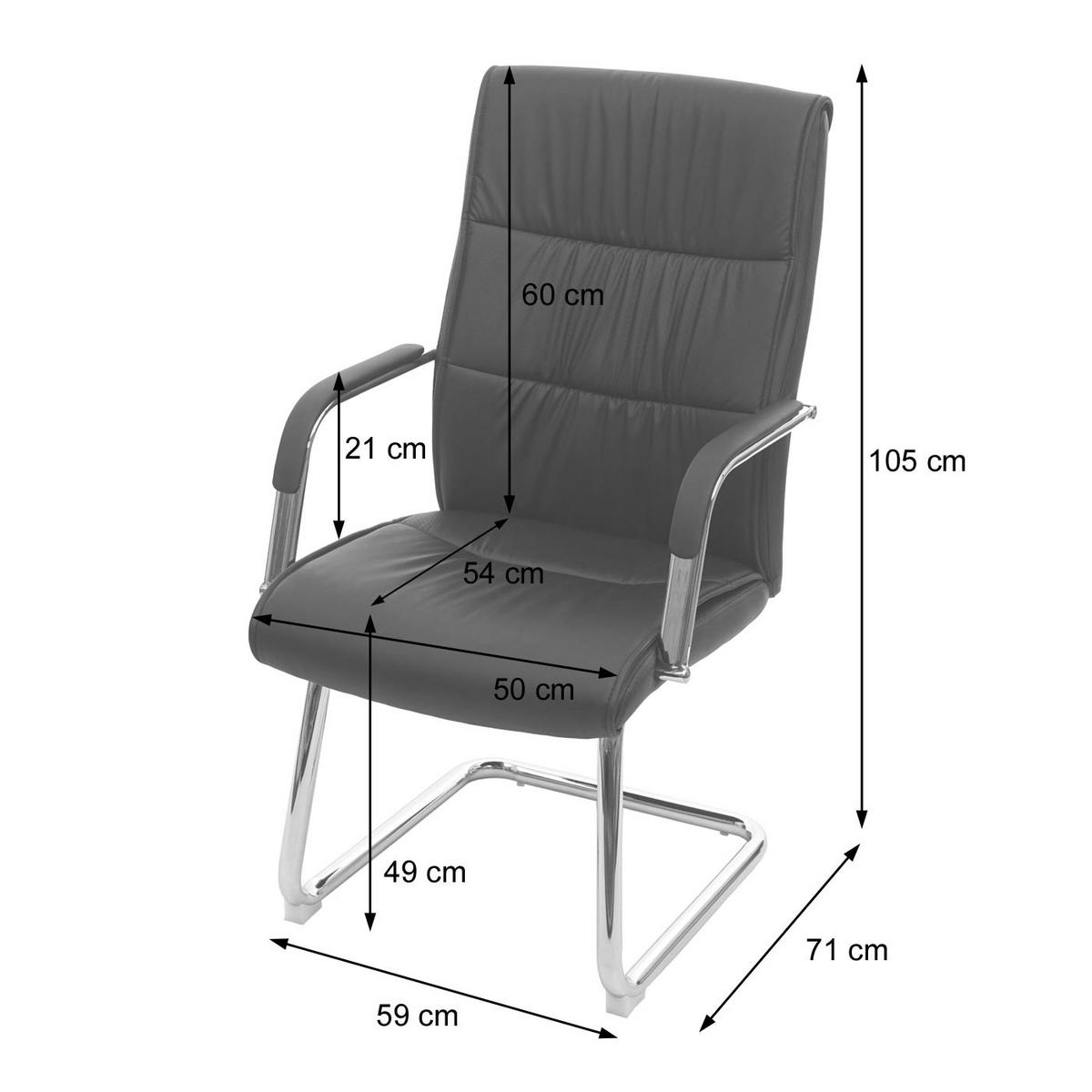 KONFERENZSTUHL Braun 1er-Set - Braun, Textil (59/105/71cm) - MCW