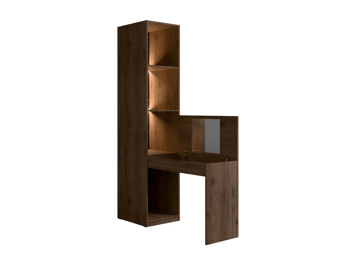STANDREGAL Walnuss 47/221/146 - Walnussfarben, Holzwerkstoff (47/221/146cm) - RAUMHIRSCH FURNITURE