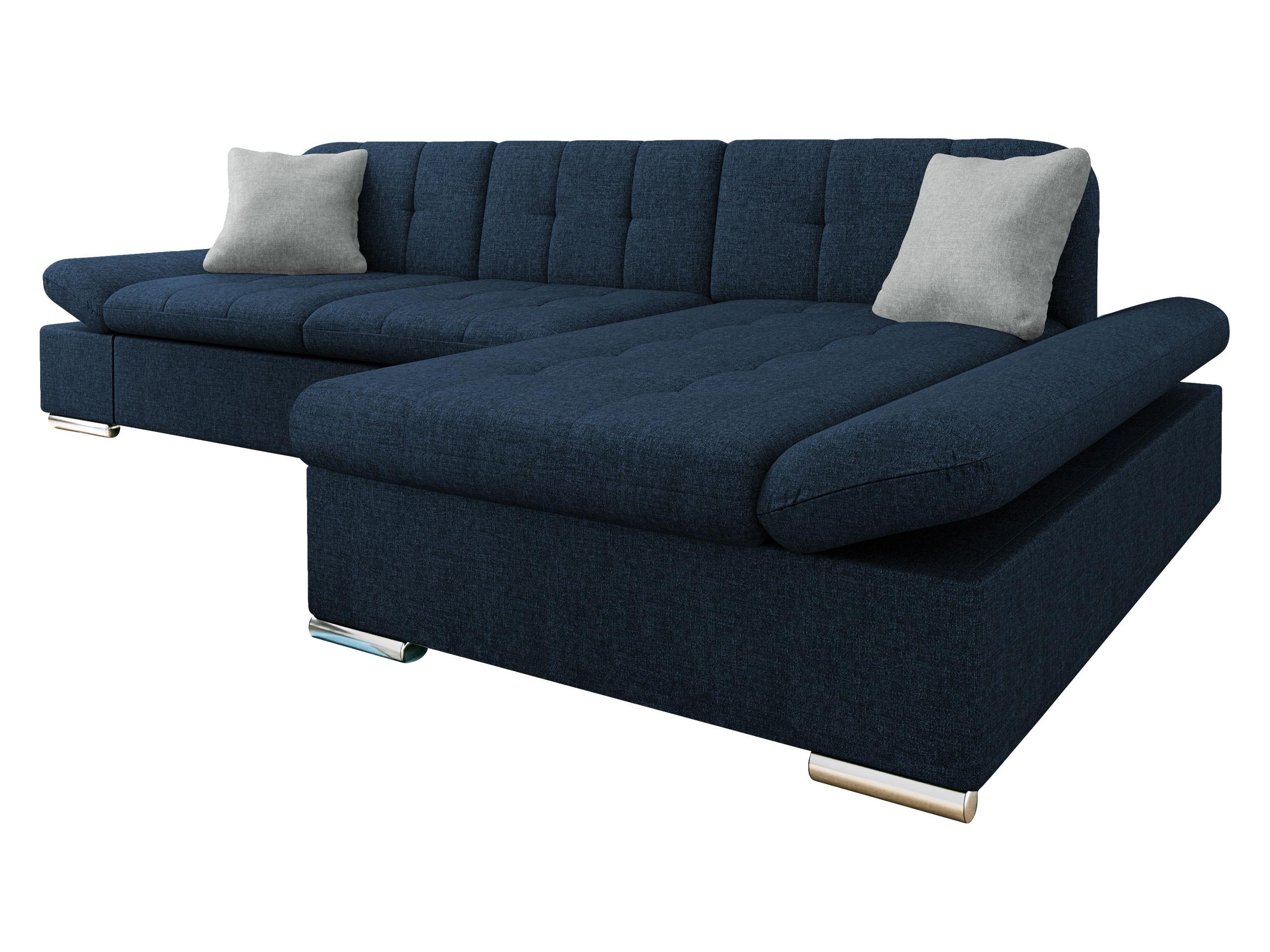 ECKSOFA Montana Premiumi, Seite: Rechts - Hellgrau/Dunkelblau, Holz/Textil (278/161cm) - MIRJAN24