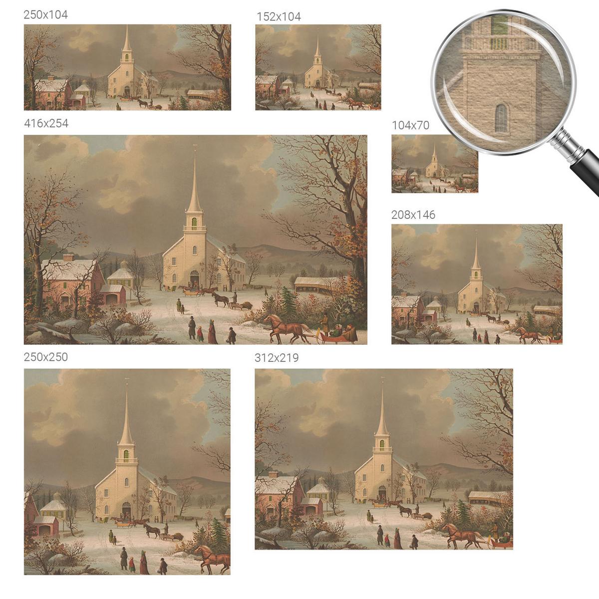 FOTOTAPETE 312x219 cm - Winterlandschaft - Braun, Textil (312/219cm) - Wallfluent