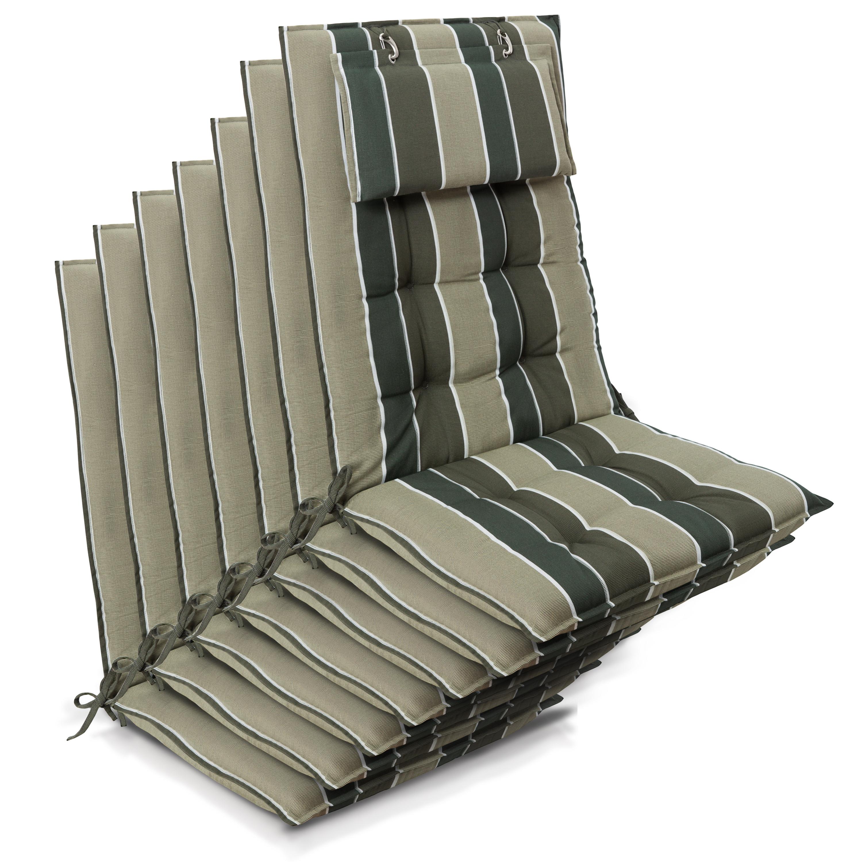 HOCHLEHNER Sun-HL 119x50x8cm Grün-Gestreift (7tlg) - Grün, Textil (50/120cm) - Beautissu 