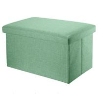 SITZBANK Faltbar in Leinen Optik 78/38/38 cm (Grün) - Grün, Textil (78/38/38cm) - Intirilife