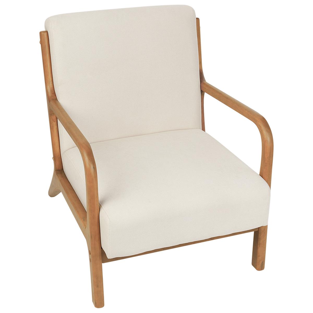SESSEL Stoff Helles Beige Skovde - Hellbraun/Creme, Textil (65/78/80cm) - Beliani
