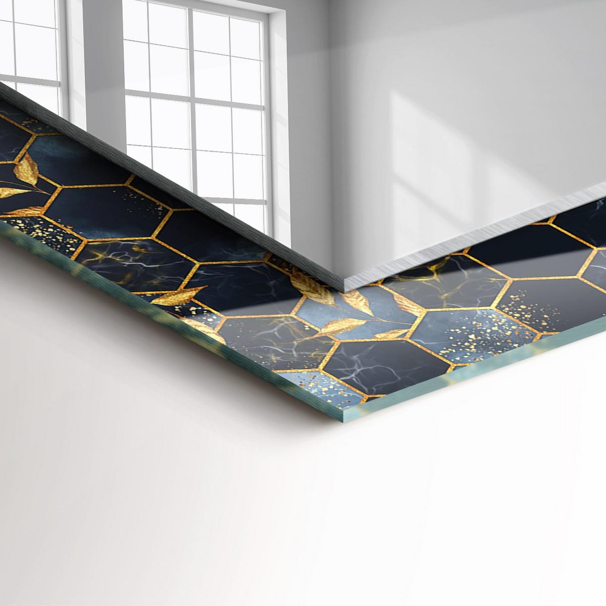 SPIEGEL 60 x 60 cm Rechteckig mit Aufdruck - Waldgrün, Glas (60/60/0.4cm) - TULUP