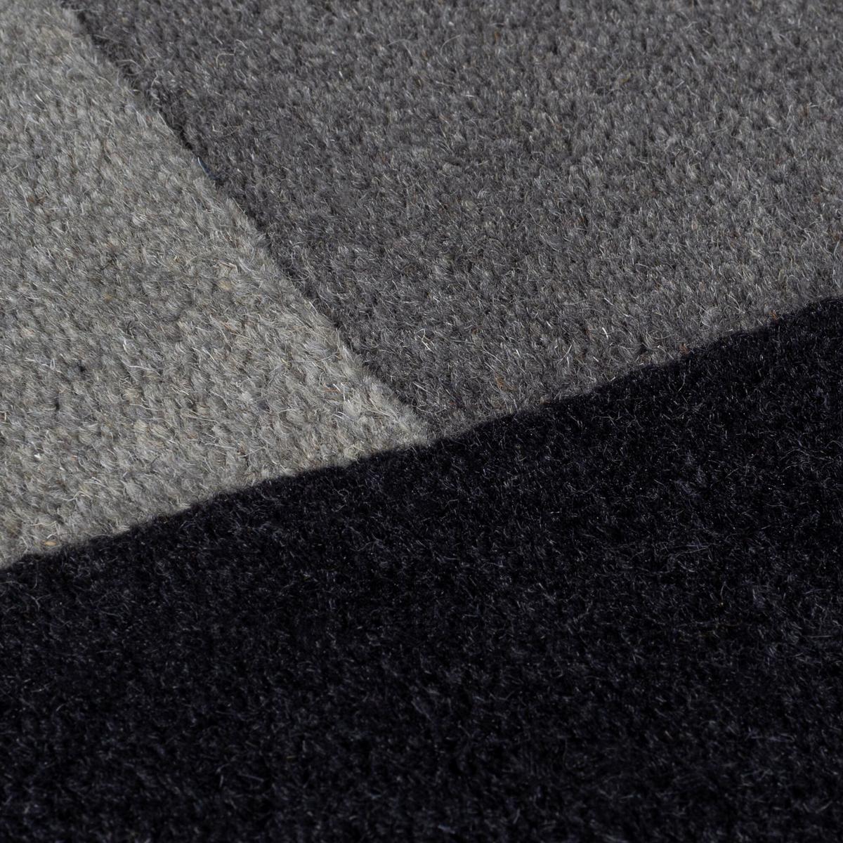 WOLLTEPPICH HALLEIN, geometrisch, Grau-Beige, 150 x 240 cm - Grau, Textil (150/240cm) - KADIMA DESIGN