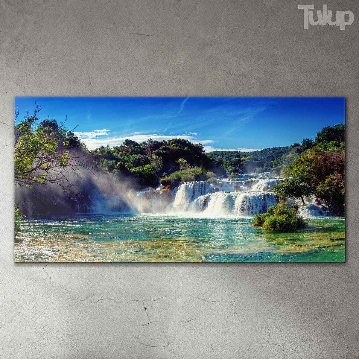 GLASBILD 100x50 cm Panoramalandschaft - Schwarz, Glas (100/50cm) - TULUP