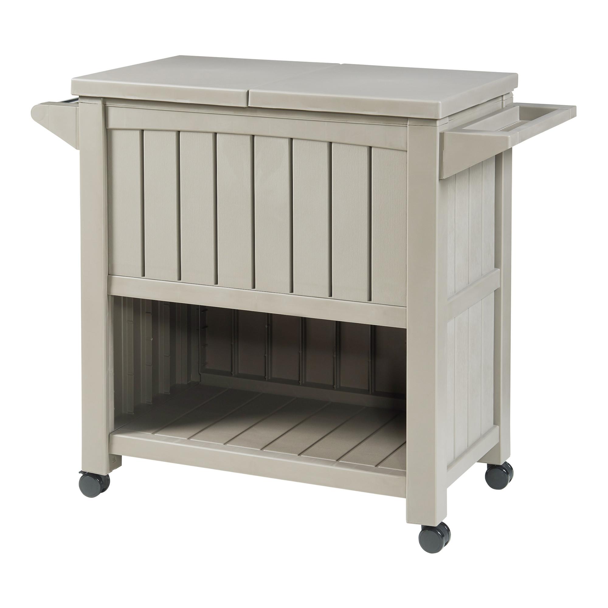 OUTDOOR-SERVIERWAGEN Arsita - Beige, Kunststoff (102/87/47cm) - casa.pro