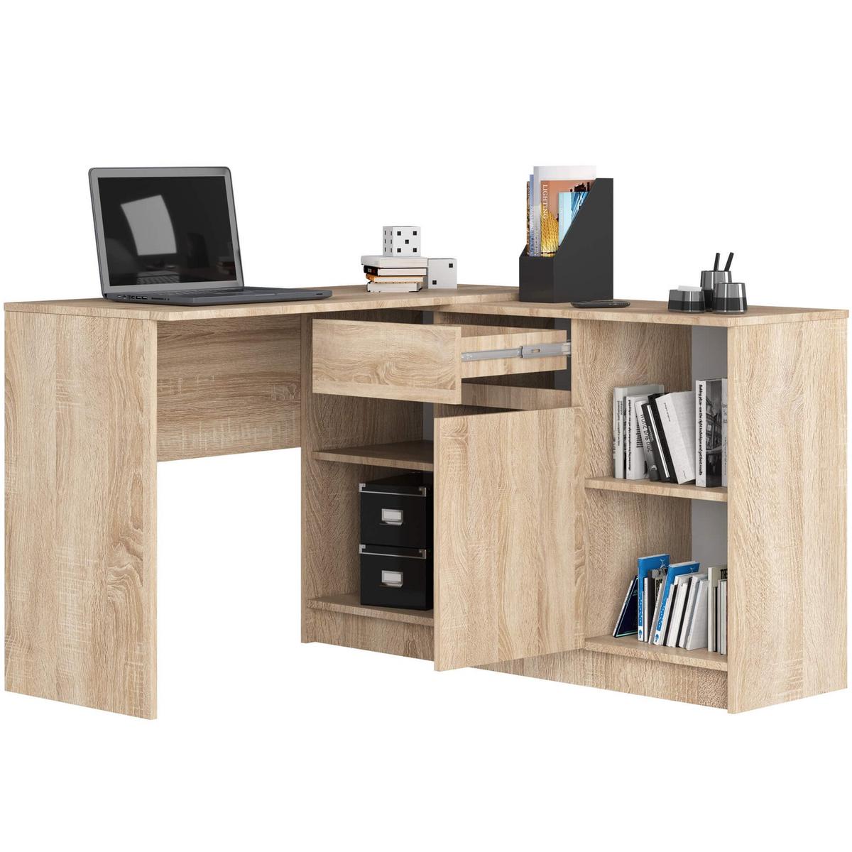 SCHREIBTISCH Eiche Sonoma 79/120/126 - Sonoma Eiche, Holzwerkstoff (125/55/79cm) - RAUMHIRSCH FURNITURE
