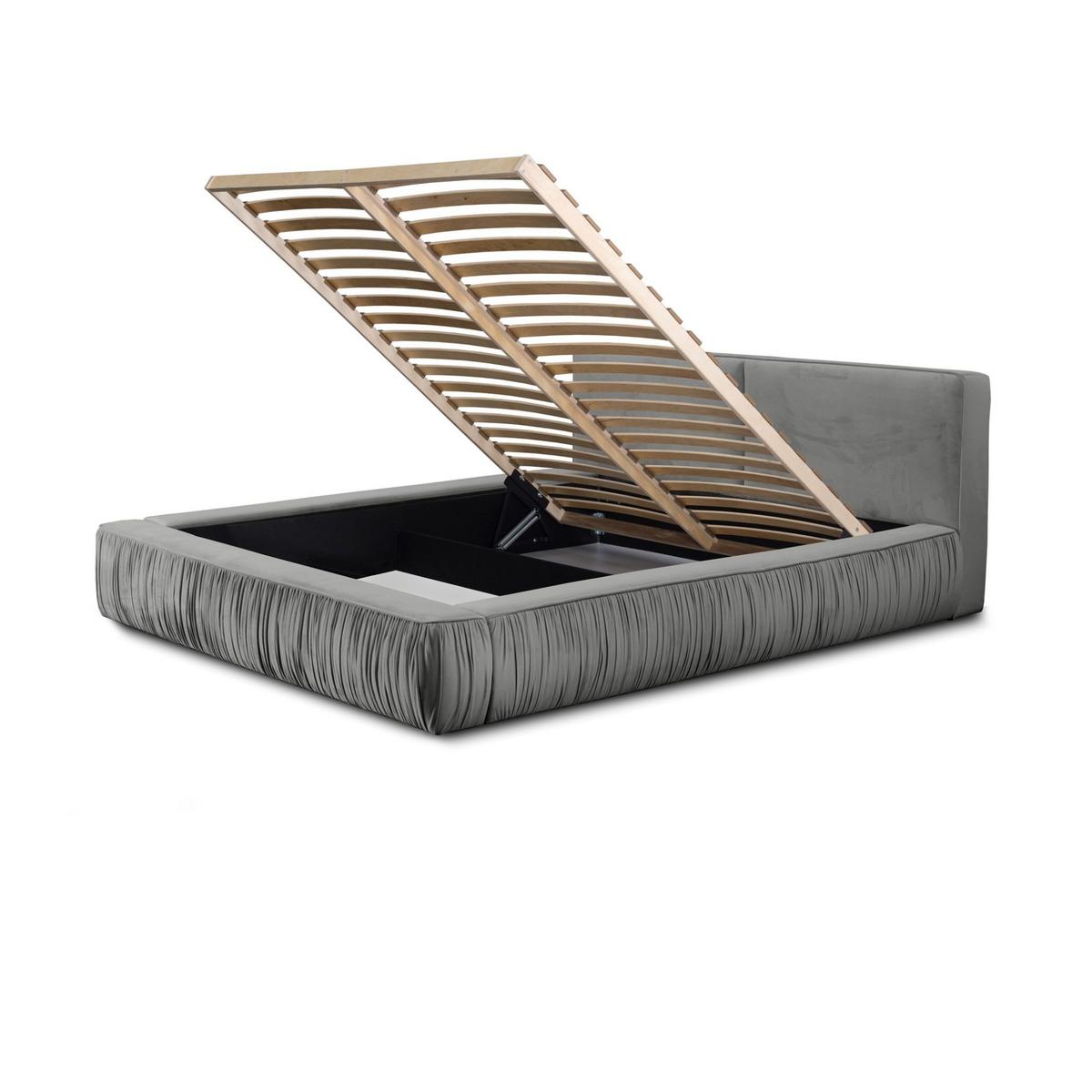 POLSTERBETT Lexie In Riviera Komplett - Grau, Holzwerkstoff/Textil (160/200cm) - Fun Möbel