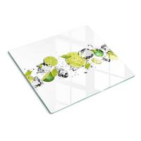 GLASPLATTE 60x52 cm Kalk und Wasser - Grün, Glas (60/0.4/52cm) - TULUP