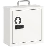 MEDIZINSCHRANK Edelstahl Weiß - Chromfarben/Weiß, Metall (14/30/30cm) - HOMCOM