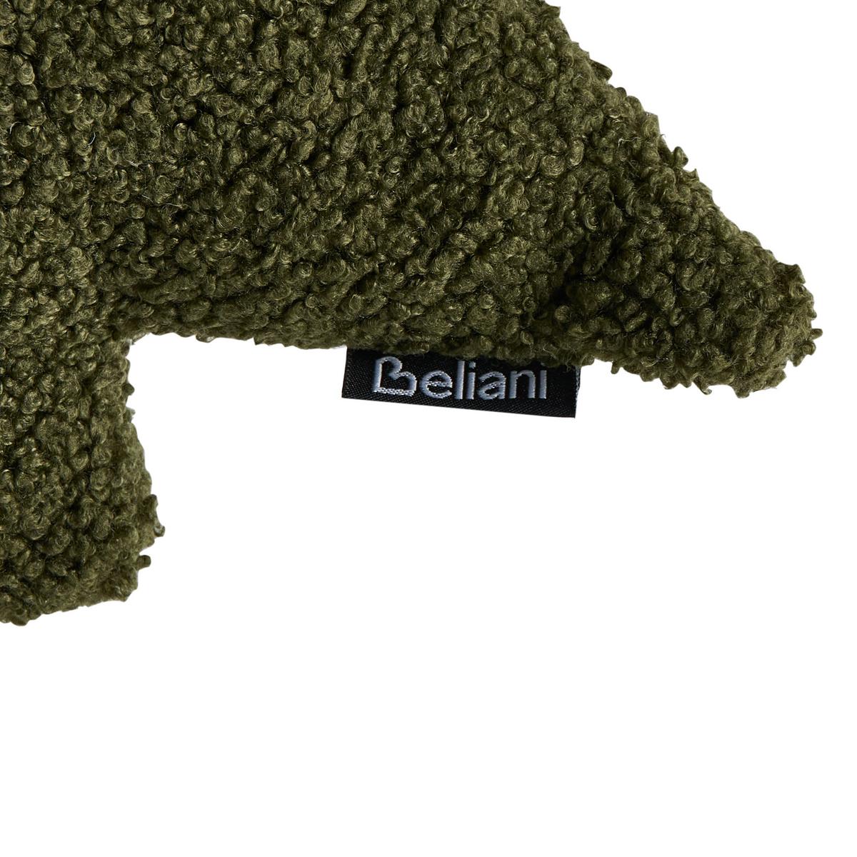 DEKOKISSEN 3er-Set Dunkelgrün 30/35 cm Winterland - Beige/Grün, Textil (30/35cm) - Beliani