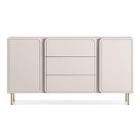 SIDEBOARD Loppa Kaschmirbeige 160 cm - Beige/Goldfarben, Holzwerkstoff/Metall (160/85/40cm) - Selsey