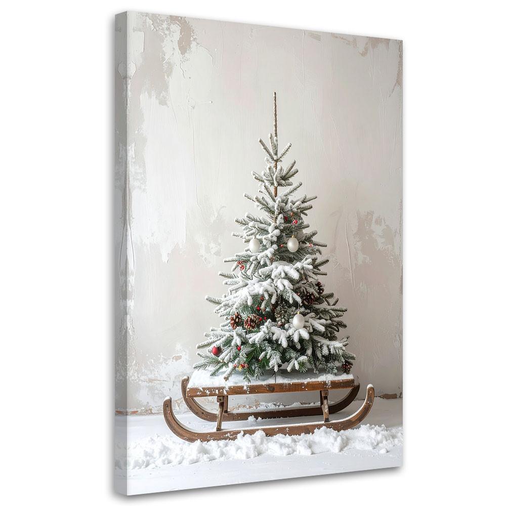 LEINWANDBILD Weihnachten 40x60cm - Grau, Textil (40/60cm) - Feeby