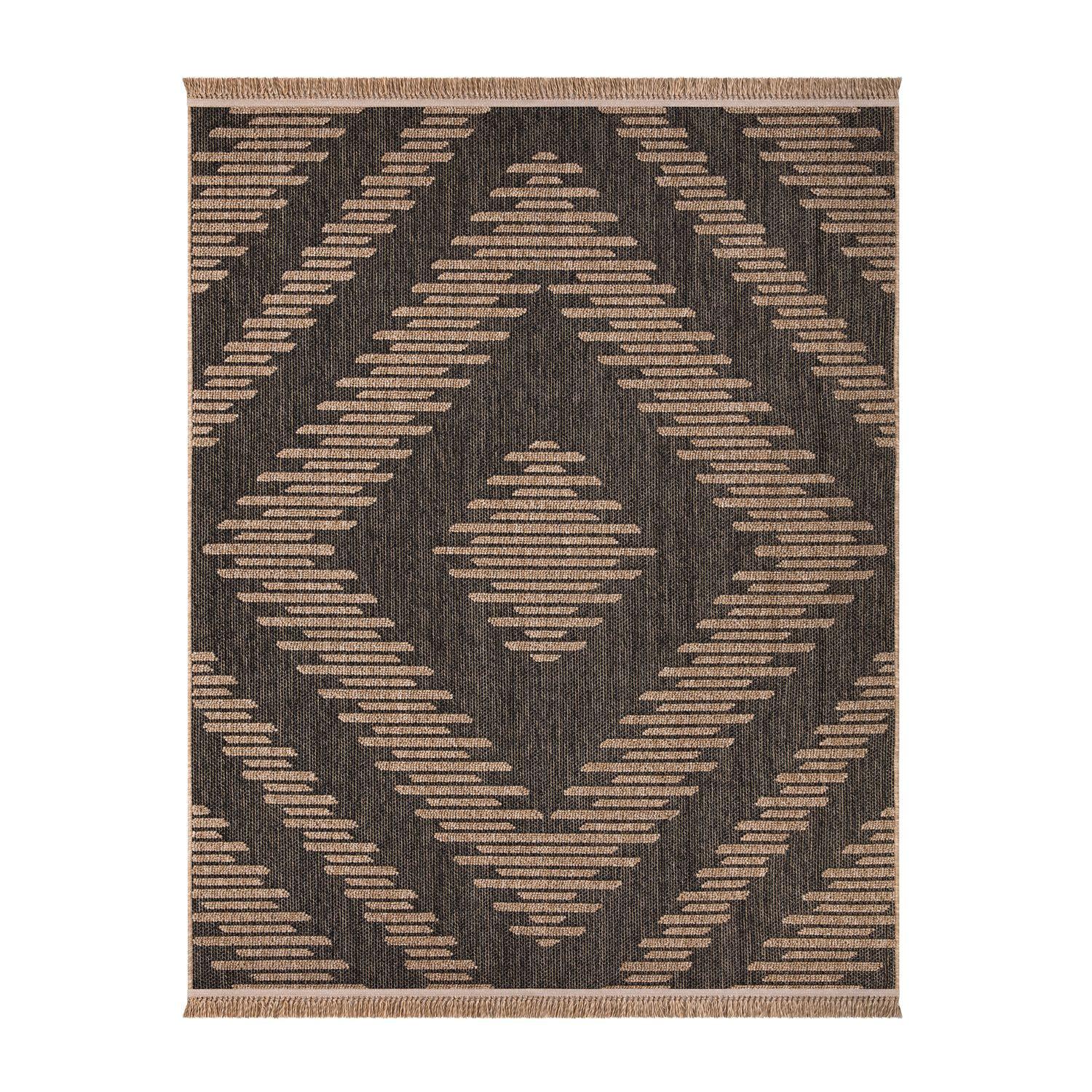 OUTDOORTEPPICH Boho Anthrazit 80 x 150 cm - Anthrazit, Kunststoff (80/150cm) - TT Home