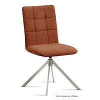 ESSZIMMERSTUHL drehbar (6er-Set) Drucie 47x91x60 Edelstahl/Cognac - Edelstahlfarben/Cognac, Kunststoff (60/91/47cm) - 58aufmkessel