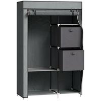 STOFFSCHRANK, Faltschrank, Dunkelgrau, - Dunkelgrau, Textil (42.5/162.5/102cm) - HOMCOM