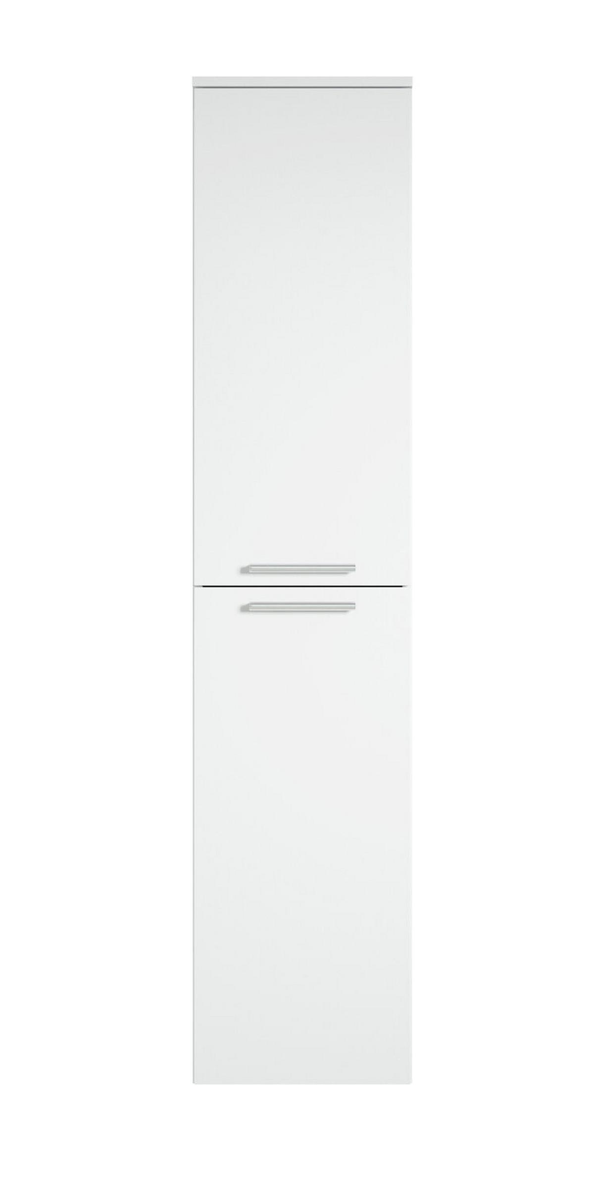 BADEZIMMERSCHRANK Venus mit 2 Türen Weiß - 30 x 30 x 160 cm - Weiß, Holz (30/160/30cm) - Badplaats