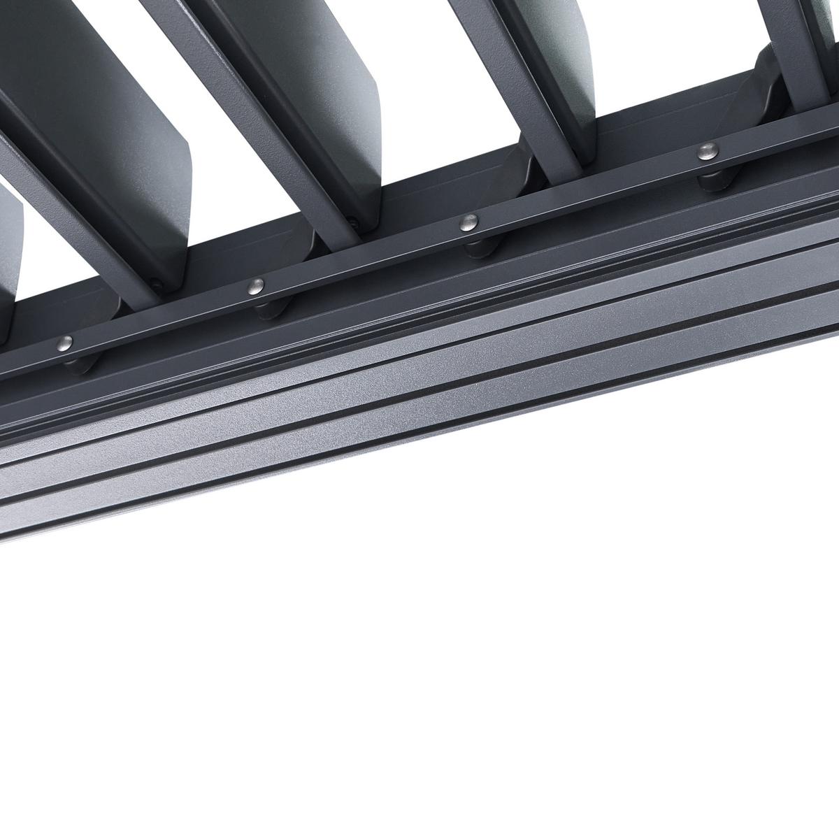 GARTEN-PERGOLA Schwarz Forno II - Schwarz, Metall (310/250/310cm) - Beliani
