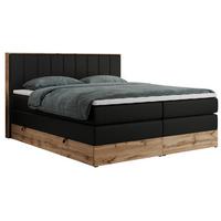 BOXSPRINGBETT BELLISSIMO KING 180/200 Schwarz Kunstleder - H3 - Schwarz, Holz/Textil (180/200cm) - MKS