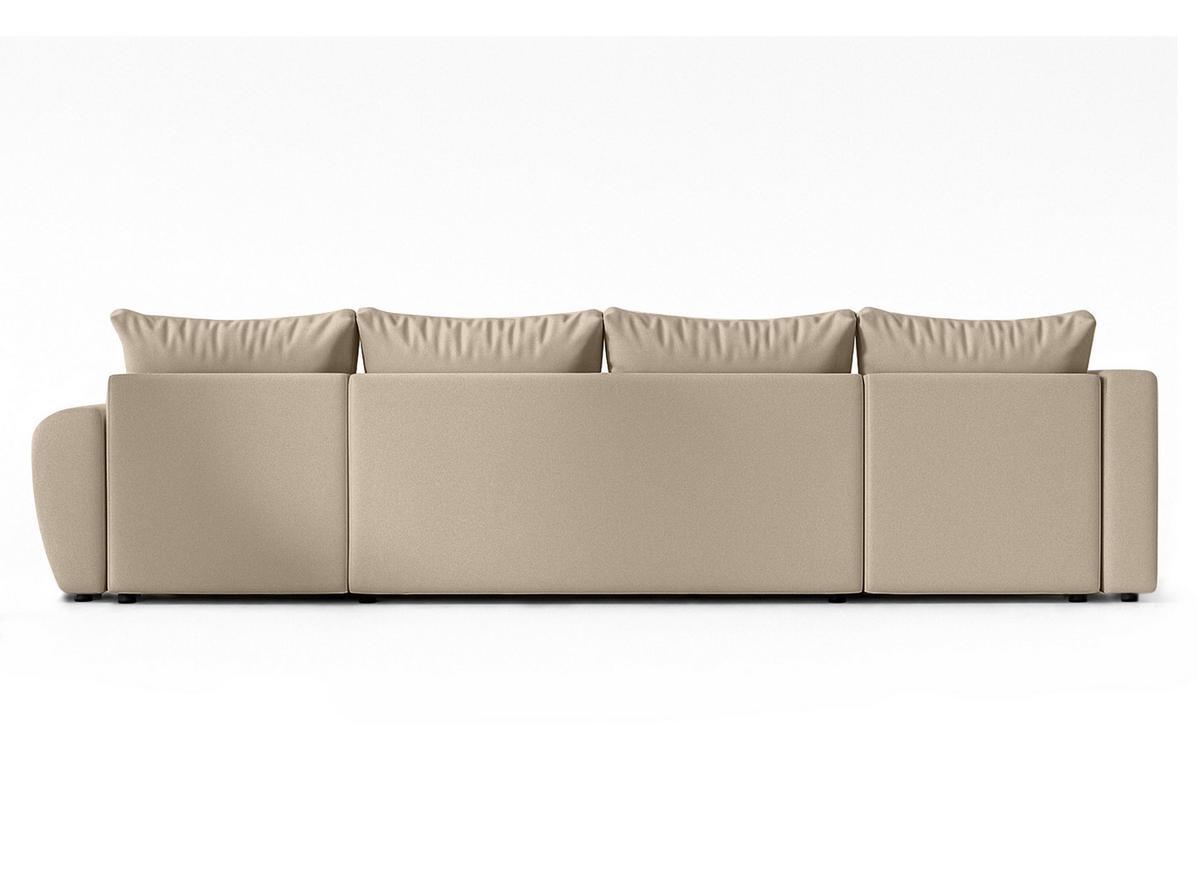 WOHNLANDSCHAFT Malatya U Form MAX Hellbraun 311/145/80 cm mit Schlaffunktion - Hellbraun/Schwarz, Kunststoff/Textil (303/80/208cm) - AX Living