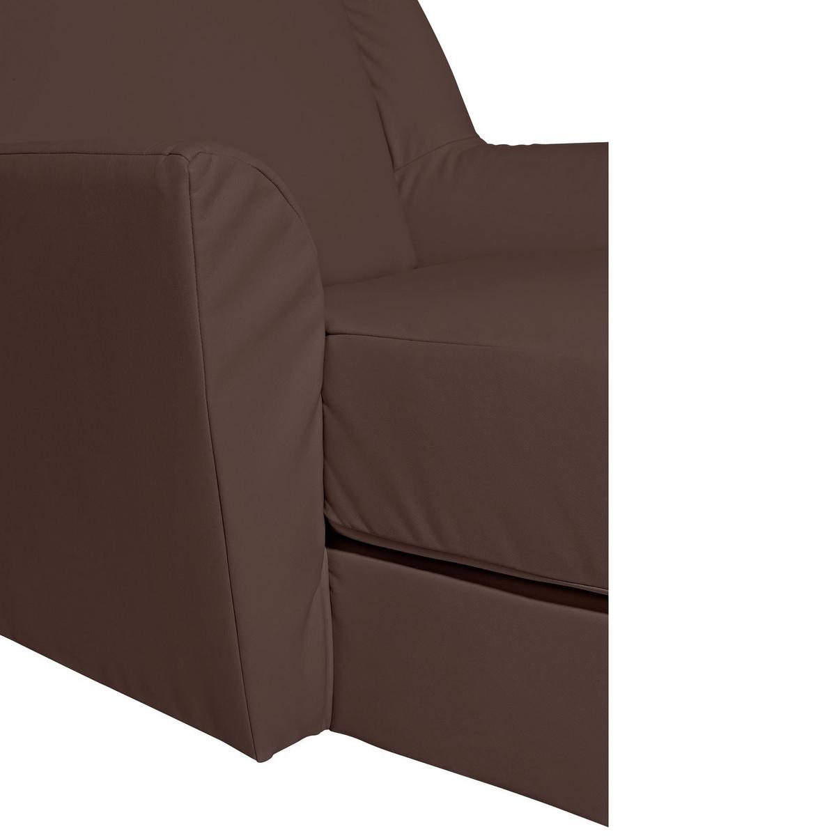 SESSEL XXL Karil Bezug Kunstleder Buche natur / braun - Braun, Kunststoff (136/107/142cm) - 58aufmkessel