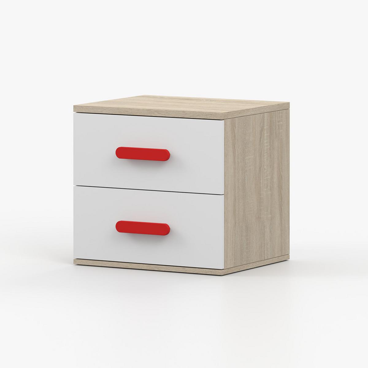 NACHTTISCH JONAS III 22, 55/51/44, 2 Schubladen, Sonoma-Eiche - Sonoma Eiche, Holzwerkstoff (55/44/51cm) - imoebel24