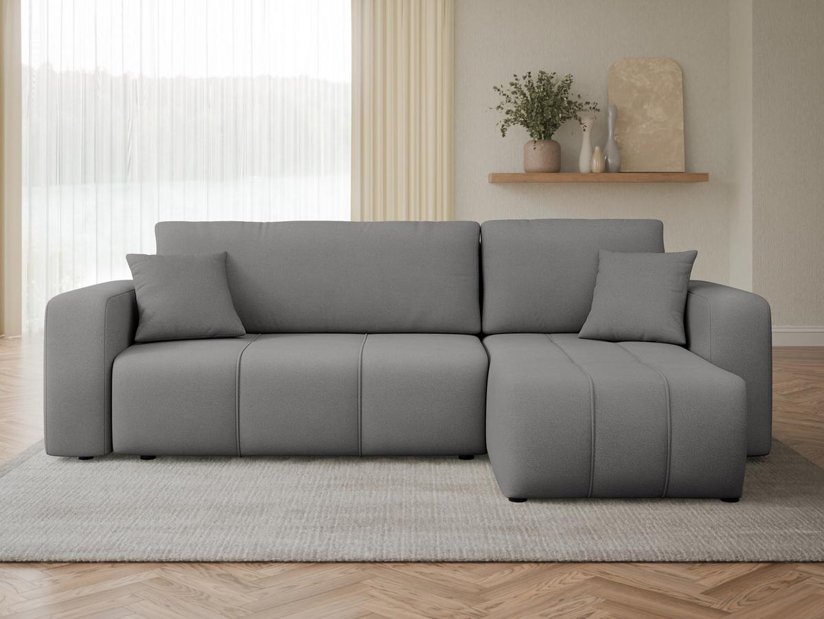 ECKSOFA Furyn - Greige/Schwarz, Holz/Kunststoff (244/145cm) - MIRJAN24