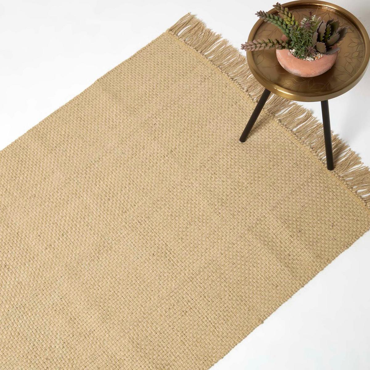 JUTETEPPICH Zaphyr handgewebt 90/150 cm - Naturfarben, Naturmaterialien (90/150cm) - Homescapes