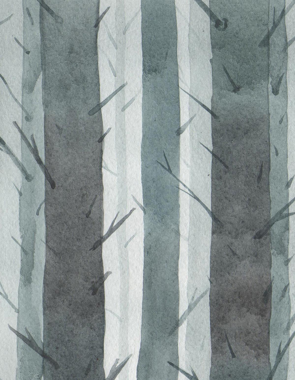 ROLLO LICHTDURCHLÄSSIG 140x180 cm Bäume - Grau, Textil (140/180cm) - TULUP