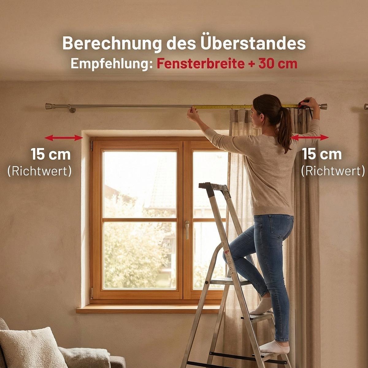 GARDINENSTANGE auf Maß 1-lauf Wandmontage Zylinder 250cm - Weiß, Metall (250cm) - Deco-Raum