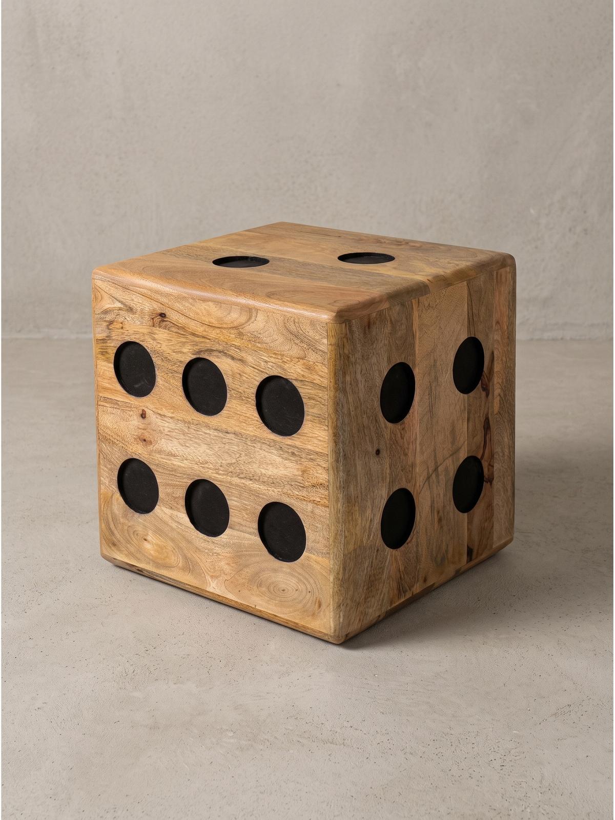 SITZHOCKER SINTRA, Mango Massivholz, 41 x 41 x 41 cm - Braun, Holz (41/41/41cm) - KADIMA DESIGN