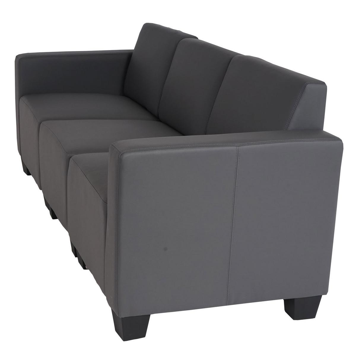 3-SITZER SOFA Grau - Dunkelgrau/Grau, Textil (193/76/72cm) - MCW