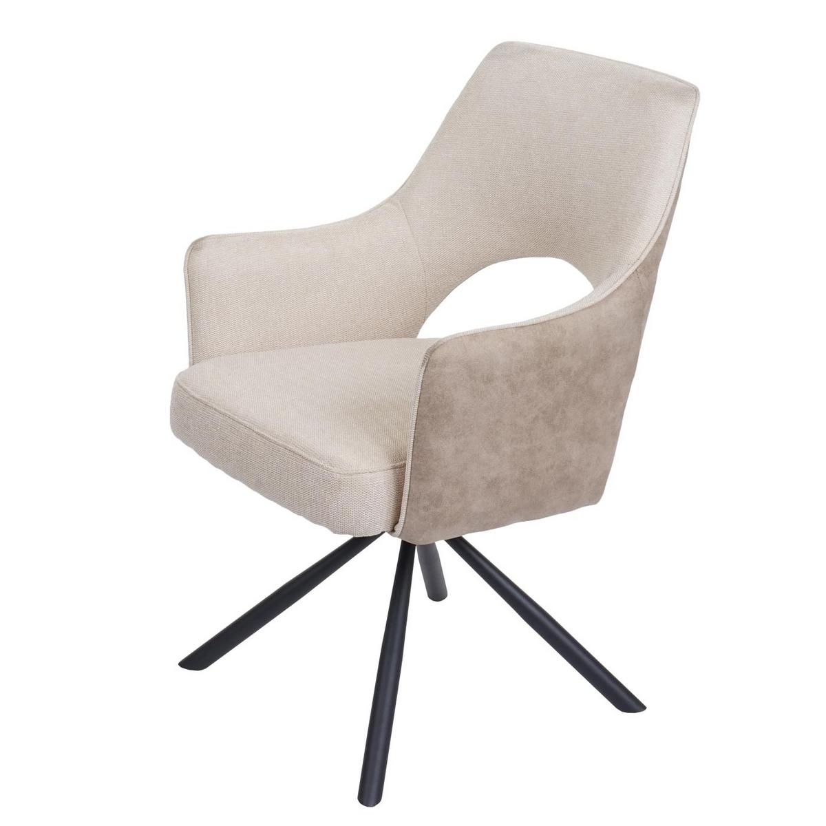 ESSZIMMERSTUHL Cremeweiß - Creme/Weiß, Textil (57/89/52cm) - MCW