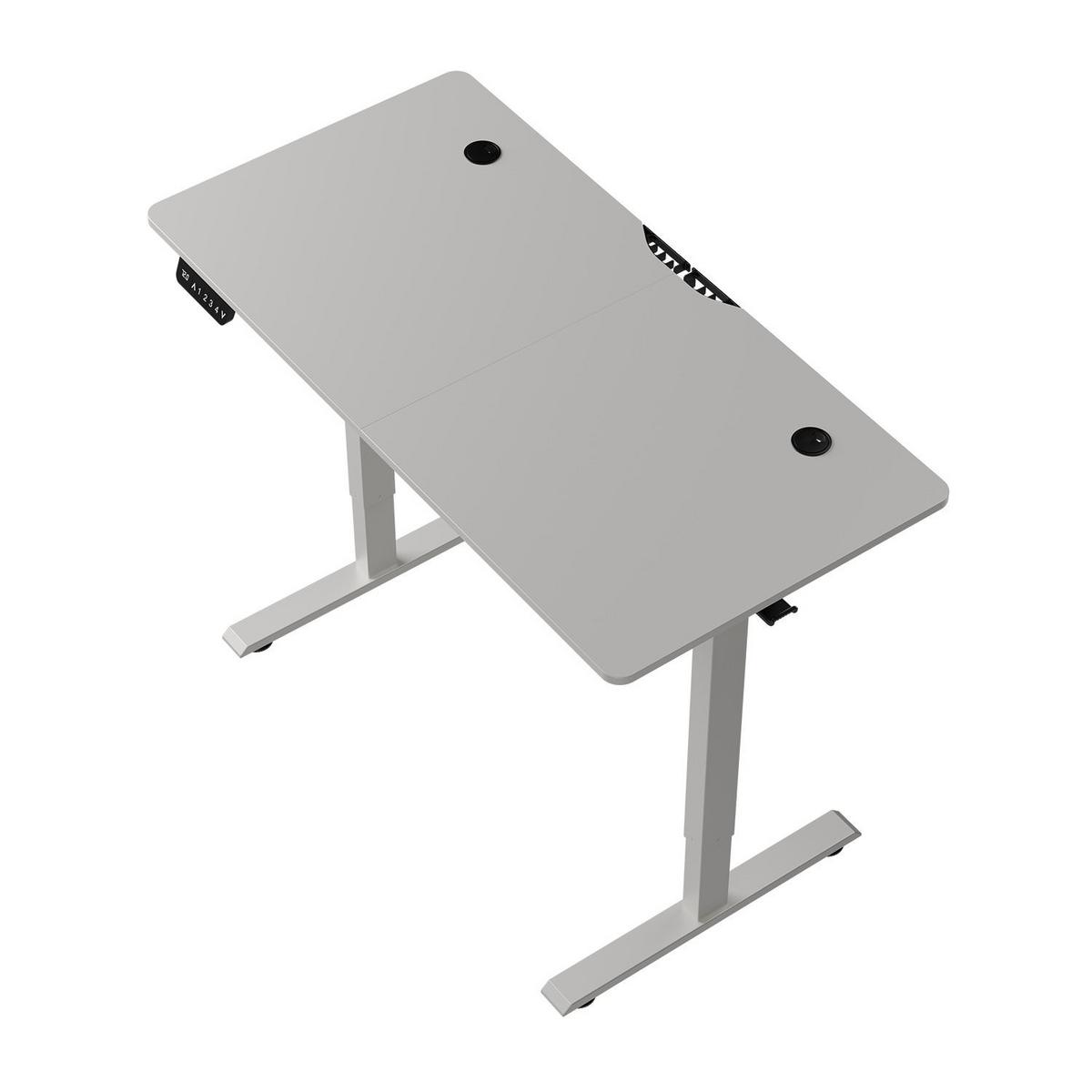 SCHREIBTISCH Office Stand weiß 120x60 cm höhenverstellbar - Weiß, Holz (60/120/117cm) - Juskys